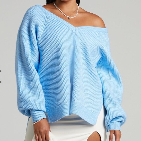 Showpo. Sweaters - Showpo Lumina Oversized V Neck Sweater